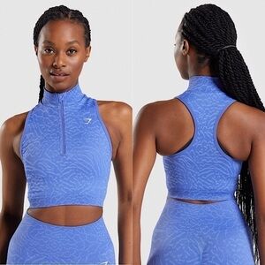 ADAPT ANIMAL SEAMLESS CROP 1/2 ZIP (Size:Small)